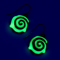 Glow in the Dark Cinnamon Roll Drop Earrings