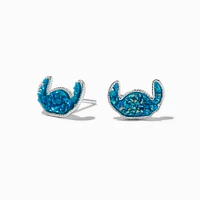 Disney Stitch Sterling Silver Druzy Stud Earrings