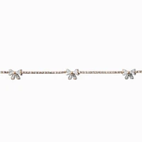 Crystal Bow Cubic Zirconia Gold-tone Choker Necklace