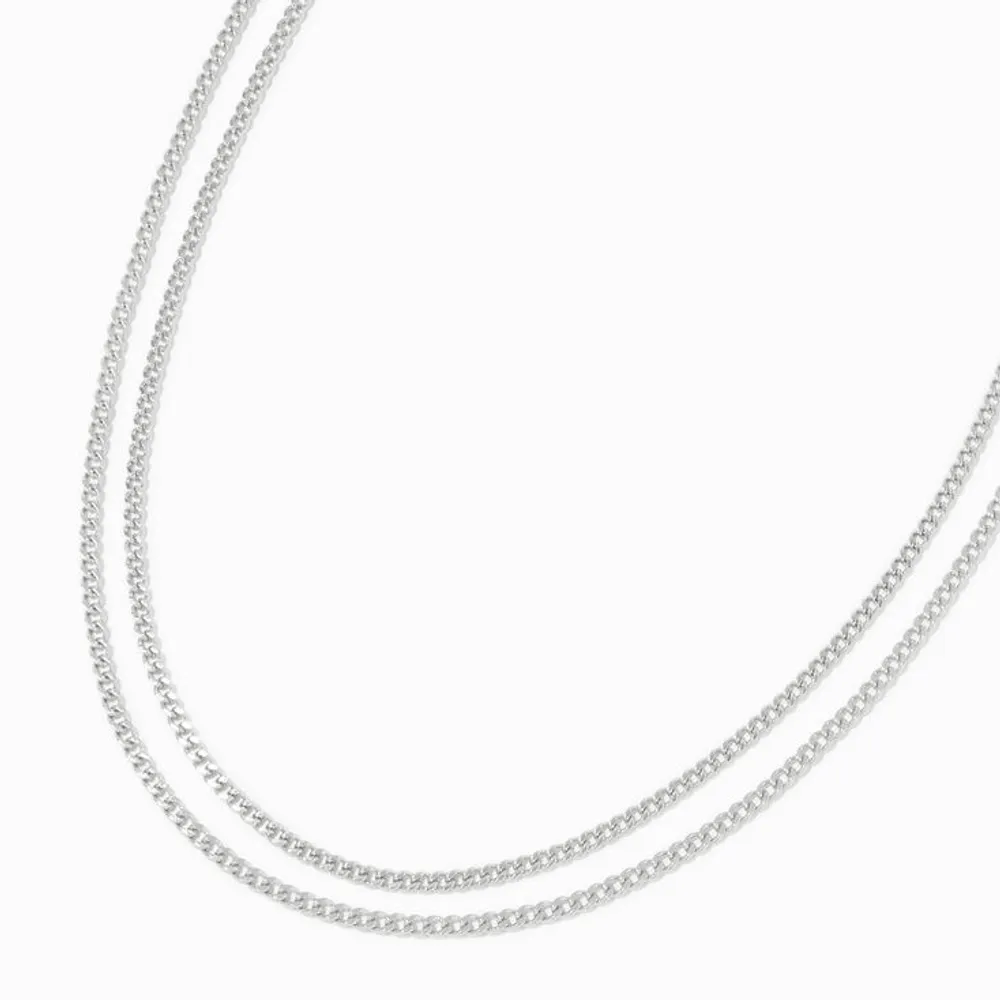 Silver Chain Multi Strand Necklace