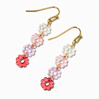 Pastel Daisy Chain 1.5" Linear Drop Earrings