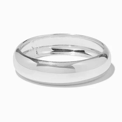 Silver-tone Chunky Bangle Bracelet