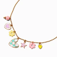 Claire's Club Checkered Heart Charm Necklace