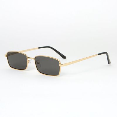 Gold Rectangular Frame Sunglasses