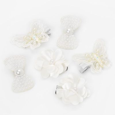 Claire's Club Special Occasion Chiffon Butterfly Hair Clips - 6 Pack