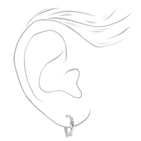 Silver Textured Earrings Set - 6 Pack