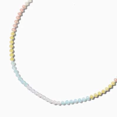 Pastel Beaded Chain Necklace