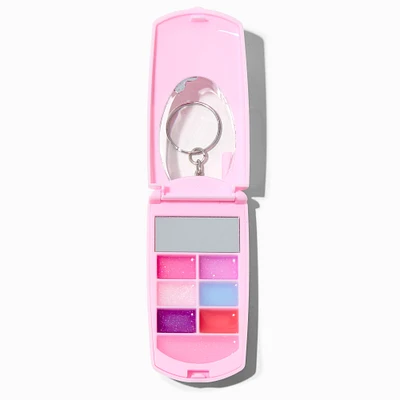 Pink Butterfly Bling Flip Phone Lip Gloss Set