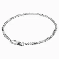 Silver-tone Mega Clasp Chain Necklace