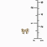 Gold-tone Bow Stud Earrings