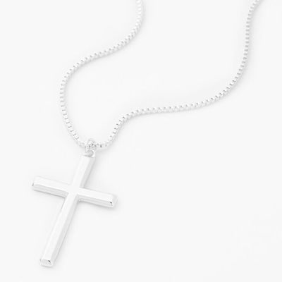 Silver Cross Pendant Necklace