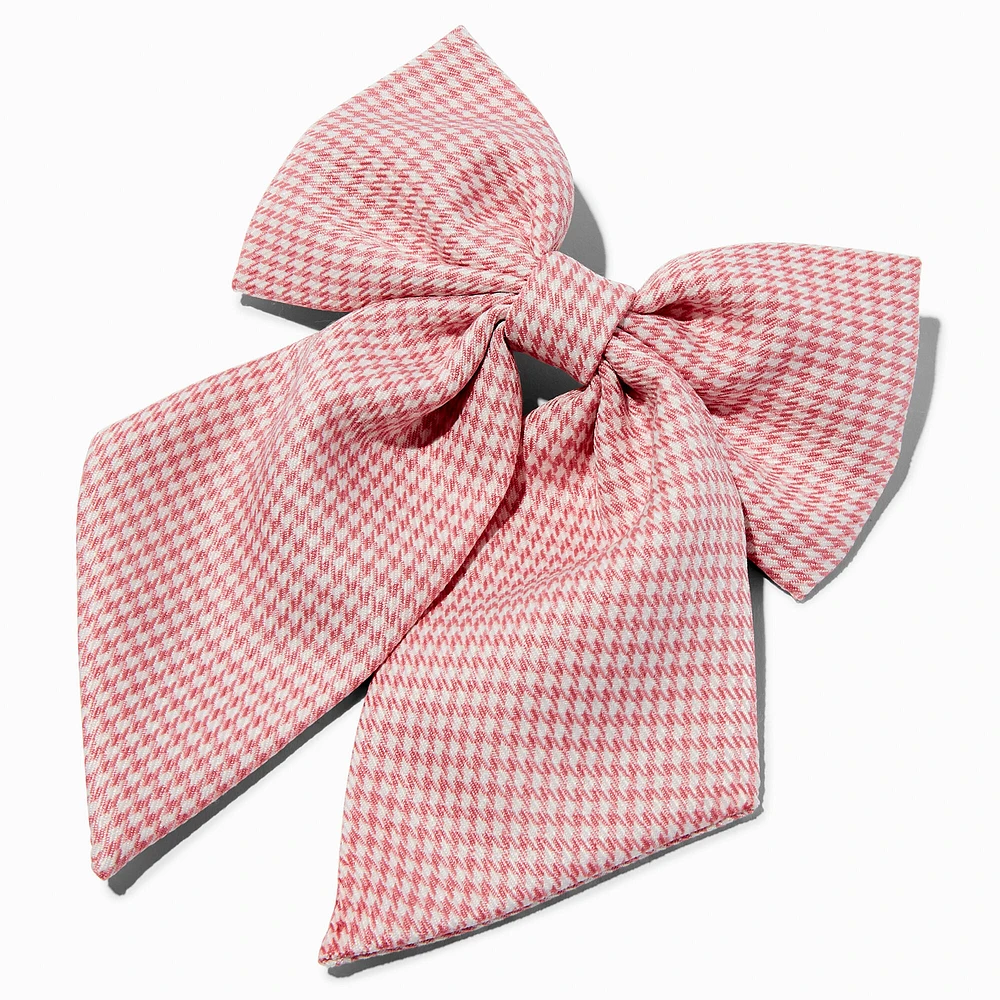 Mean Girls™ x Claire's Pink Houndstooth Hair Bow