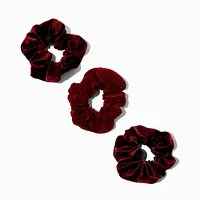 Claret Red Mixed Hair Scrunchies - 3 Pack