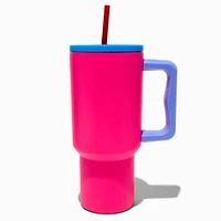 Colorblock Stainless Steel Handled Tumbler