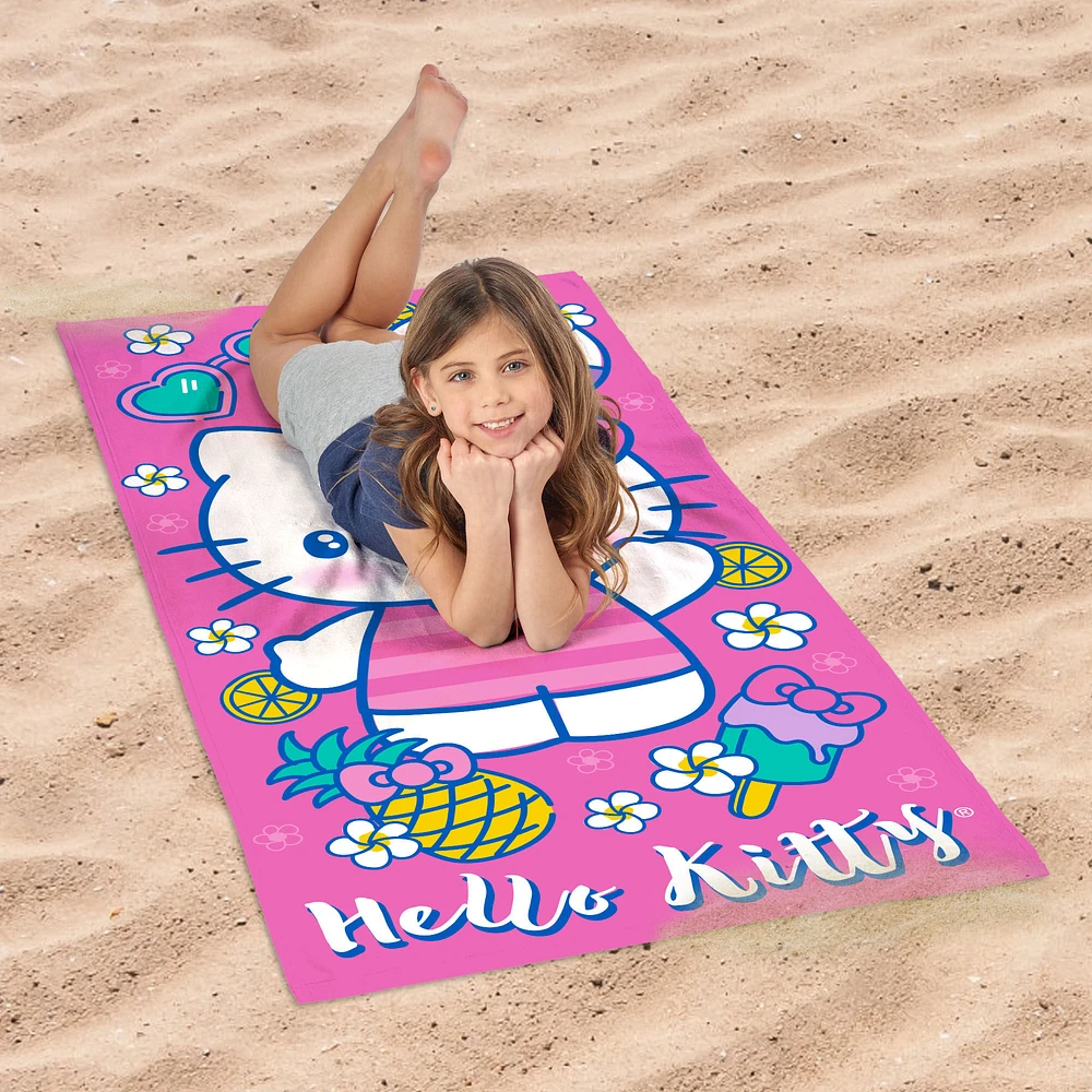 Hello Kitty® Vacay Kitty Microfiber Beach Towel (ds)