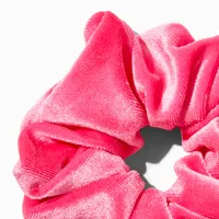 Hot Pink Medium Velvet Hair Scrunchie