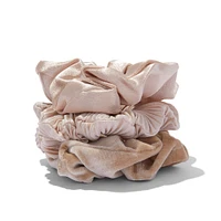 Champagne Mixed Hair Scrunchies - 3 Pack