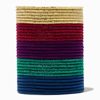 Mixed Jewel Tone Luxe Hair Ties - 30 Pack