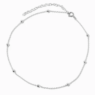 C LUXE by Claire's Sterling Silver Beaded Anklet