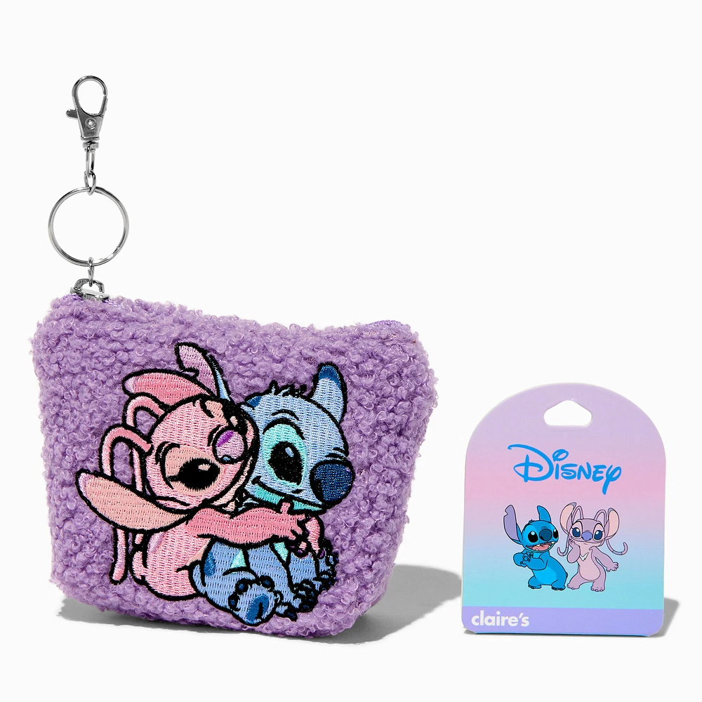 Disney Stitch Claire's Exclusive BFF Sherpa Coin Purse Keychain