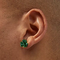 St. Patrick's Day Glitter Shamrock Stud Earrings