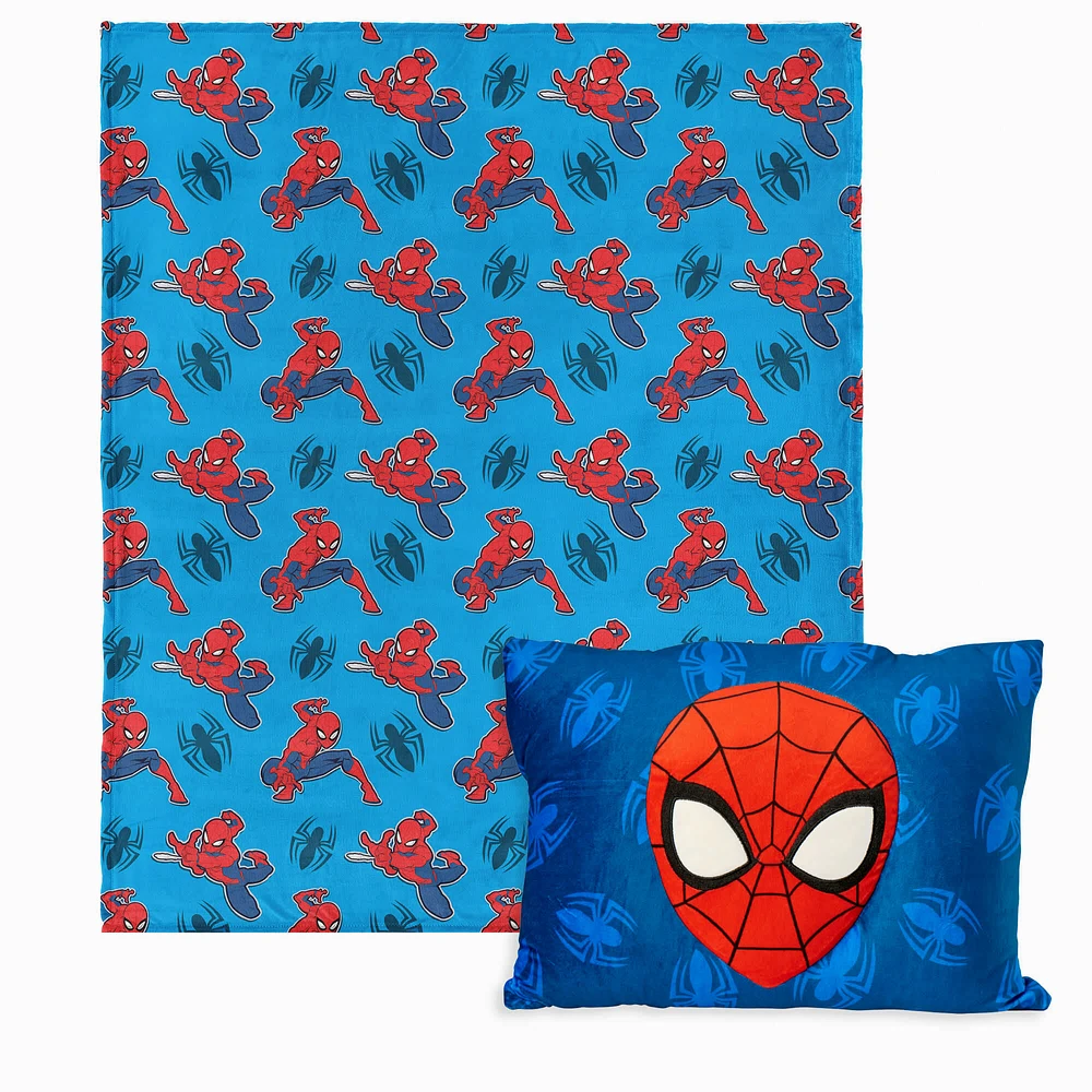 Spider-Man™ Web All Over Silk Touch Throw Blanket with Plush Pocket Pillow (ds)