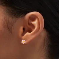 Pink Daisy Stud Earrings