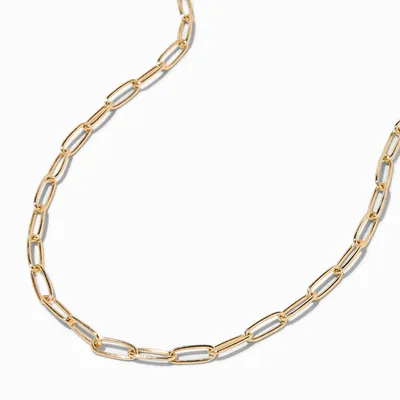 C LUXE by Claire's 18k Yellow Gold Plated Paperclip Chain Necklace