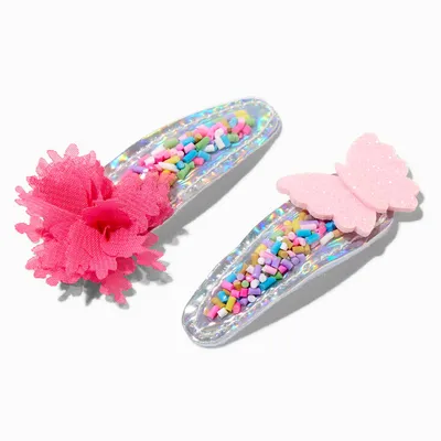 Claire's Club Shaker Sprinkles Hair Clips - 2 Pack