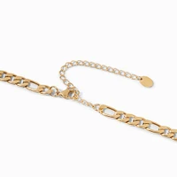 Gold-tone Stainless Steel 8MM Figaro Chain Necklace