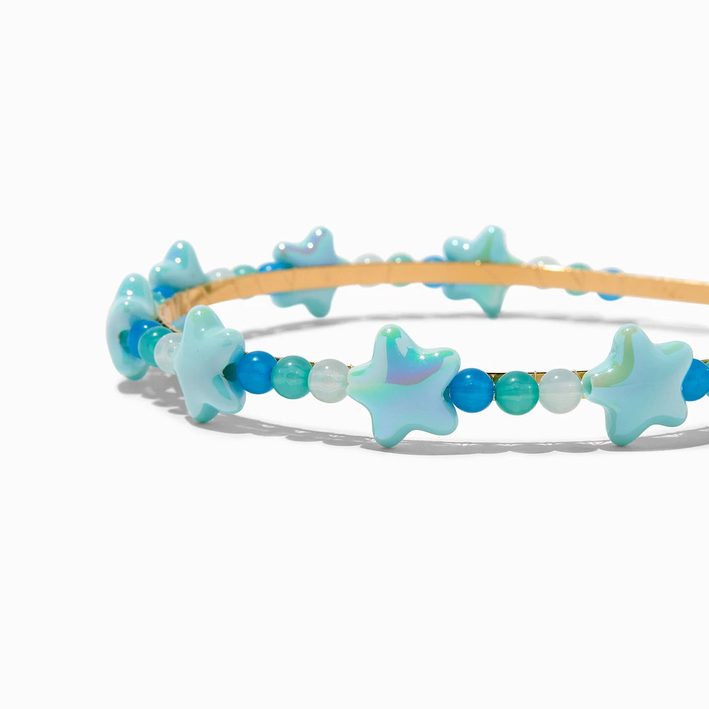 Claire's Club Blue Star Jelly Beaded Headband