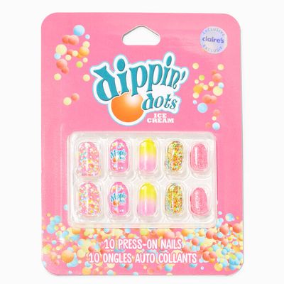 Dippin' Dots® Claire's Exclusive Stiletto Press On Vegan Faux Nail Set - 10 Pack