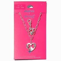 Claire's x Sliving by Paris Hilton Bow Heart Necklace & Pet Tag - 2 Pack