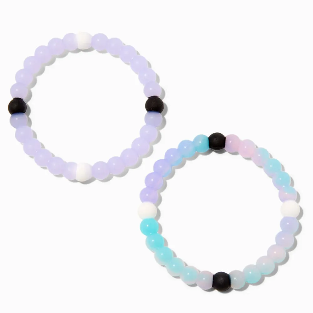 Claire's Purple Glow in the Dark Fortune Bracelets - 2 Pack