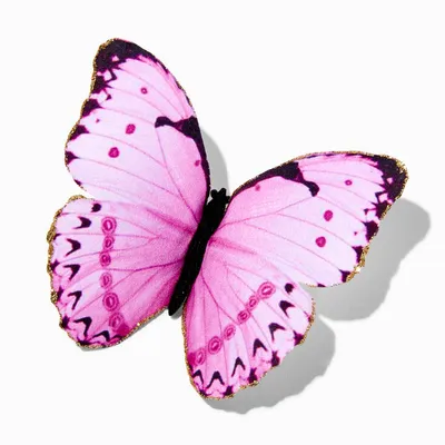 Purple Butterfly Barrette Clip