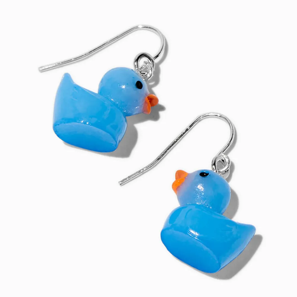 Claire's Rubber Ducky Drop Earrings | Yellow