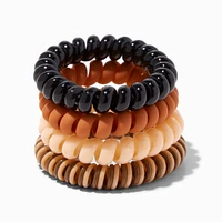 Mixed Neutrals Spiral Hair Ties - 4 Pack