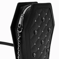 Skulls Quilted Coffin Crossbody Bag