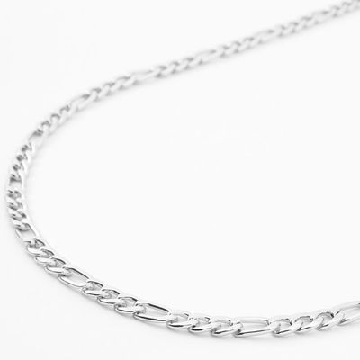 Silver Figaro 20" Chain Link Necklace
