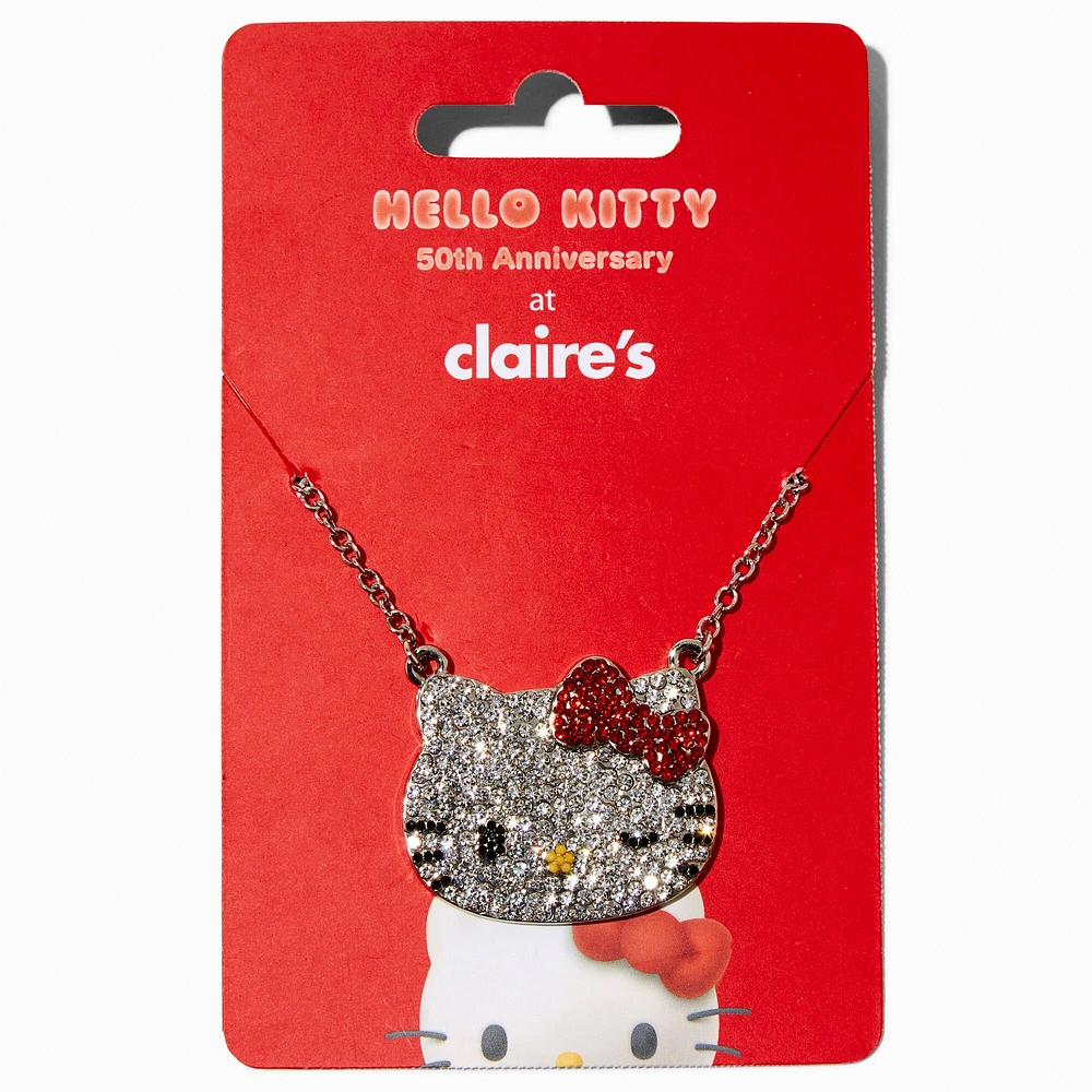 Hello Kitty® 50th Anniversary Claire's Exclusive Silver-tone Pendant Necklace