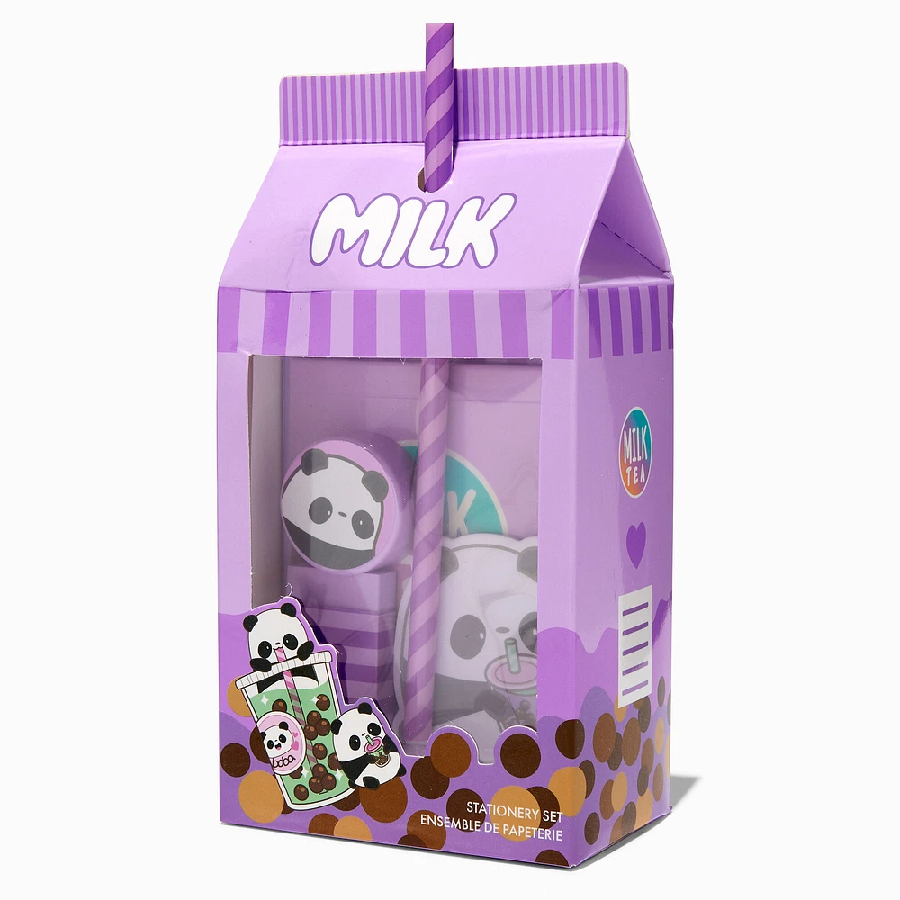 Panda Boba Tea Stationery Set