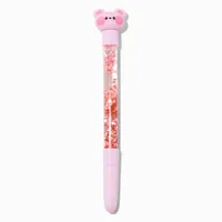 Pink Bear Water-Filled Glitter Pen