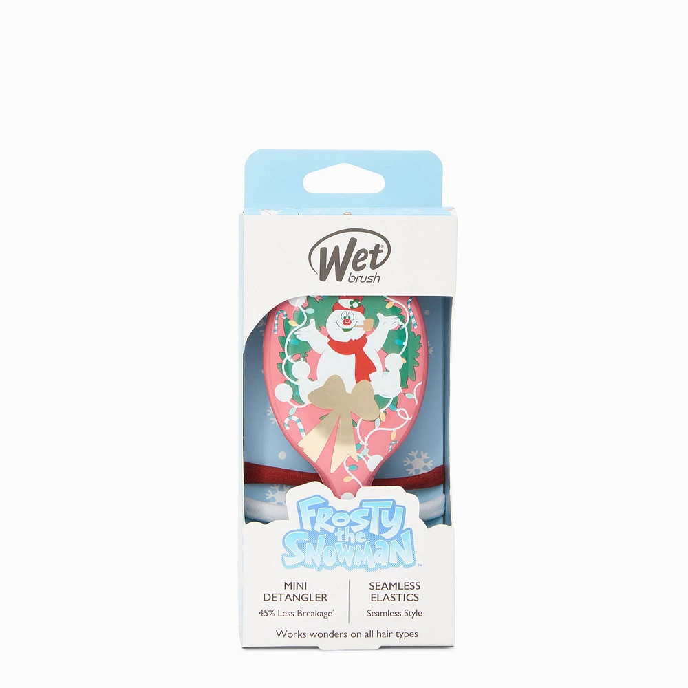 Wet Brush® x Frosty the Snowman™ Mini Original Detangler & Seamless Elastics