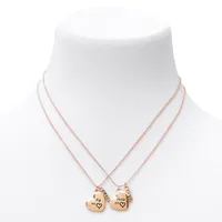 Best Friends Big & Little Sis Heart Pendant Necklaces - 2 Pack