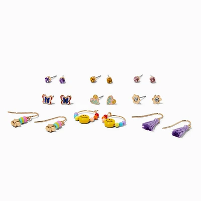 Tassel Beaded Mixed Earring Set - 9 Pack