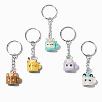 Critter Coffee Cup Best Friends Keychains - 5 Pack