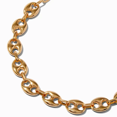 Gold-tone Pop Tab Chain Necklace