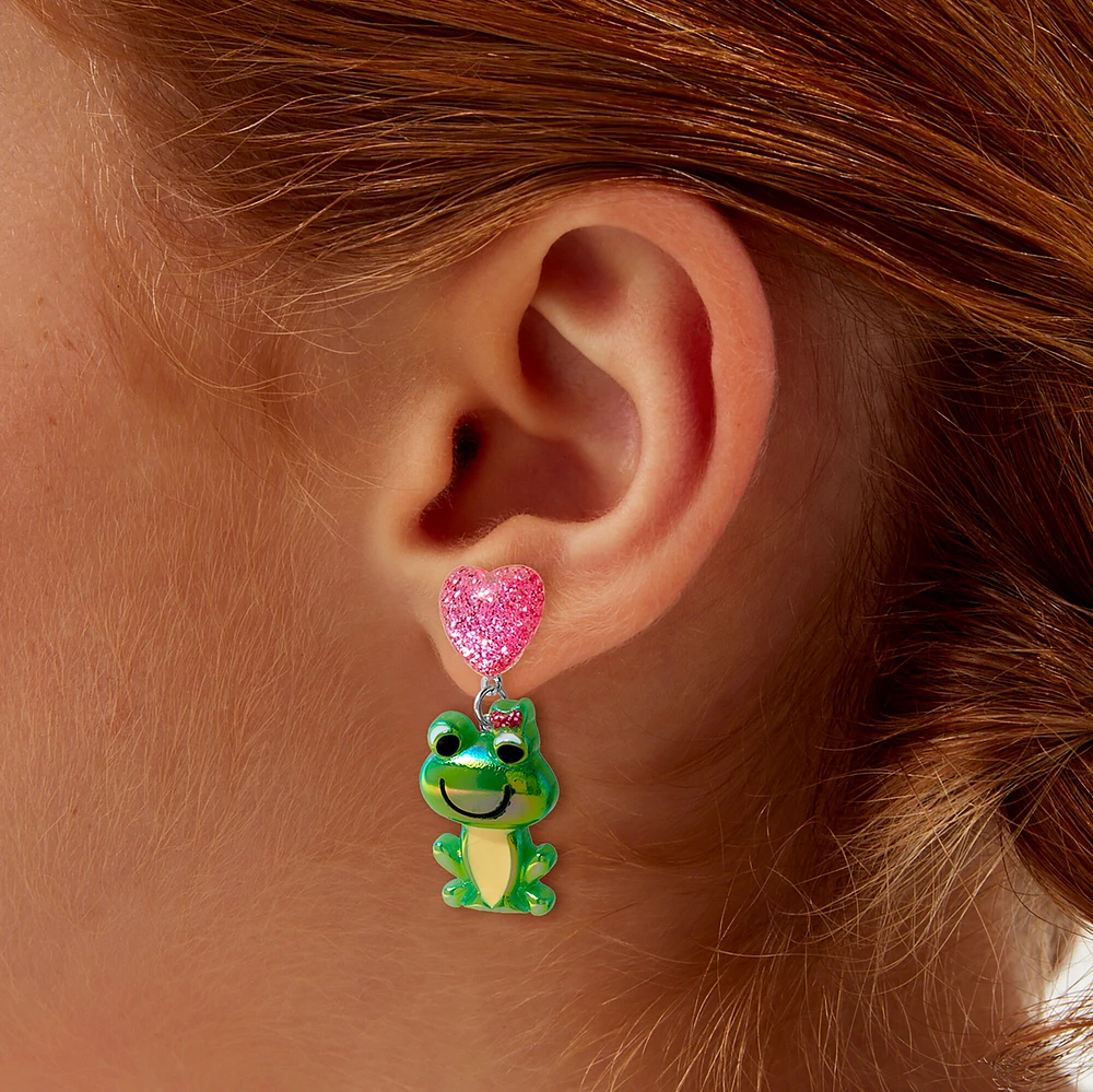 Puffy Frog Drop Earrings