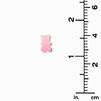 Pink 0.5" Gummy Bears® Glow In The Dark Stud Earrings