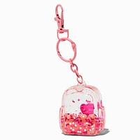 Pink Backpack Water-Filled Keychain